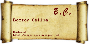Boczor Celina névjegykártya